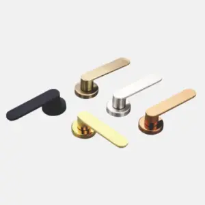 Round Base Curved Lever Mortise Handle